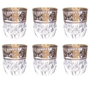 Набор хрустальных стаканов для виски Art Deco` Coll.Barocco на 6 персон